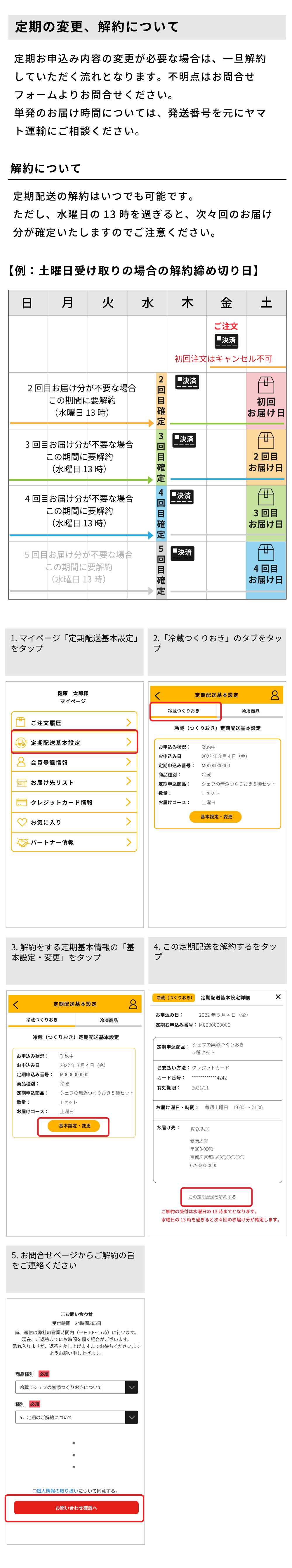 ご注文の変更についてのイメージ